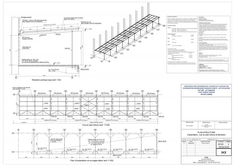 SNCF BAT.080 NEVERS_ EXTENSION AUVENT_PLAN STRUCTURE_page-0001